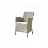 Cane-Line Hampsted Chair taupe with white cushion - Cane-Line Hampsted Chair taupe with white cushion