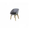Cane-Line Peacock Chair W/Teak Legs, Cane-Line Soft Rope Gray - Cane-Line Peacock Chair W/Teak Legs, Cane-Line Soft Rope Gray