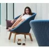 Cane-Line Peacock Lounge Chair W/Teak Legs, Cane-Line Weave - Cane-Line Peacock Lounge Chair W/Teak Legs, Cane-Line Weave