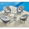 Cane-Line Peacock Lounge Chair W/Teak Legs, Cane-Line Weave Uper View  - Cane-Line Peacock Lounge Chair W/Teak Legs, Cane-Line Weave Uper View 