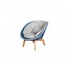 Cane-Line Peacock Lounge Chair W/Teak Legs, Cane-Line Weave
