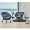 Cane-Line Peacock Lounge Chair W/Teak Legs, Cane-Line Weave Front  - Cane-Line Peacock Lounge Chair W/Teak Legs, Cane-Line Weave Front 