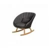 Cane-Line Peacock Rocking Chair Dark Grey View - Cane-Line Peacock Rocking Chair Dark Grey View