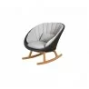 Cane-Line Peacock Rocking Chair White View - Cane-Line Peacock Rocking Chair White View