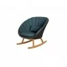Cane-Line Peacock Rocking Chair Blue View - Cane-Line Peacock Rocking Chair Blue View