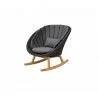 Cane-Line Peacock Rocking Chair Grey View - Cane-Line Peacock Rocking Chair Grey View