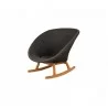 Cane-Line Peacock Rocking Chair Dark Blue View - Cane-Line Peacock Rocking Chair Dark Blue View