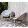 Cane-Line Peacock Lounge Chair Natural  Side view
