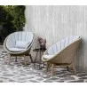 Cane-Line Peacock Lounge Chair Natural  Side view - Cane-Line Peacock Lounge Chair Natural  Side view