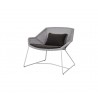 Cane-Line Breeze Lounge Chair - White grey with cushion 