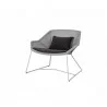 Cane-Line Breeze Lounge Chair - White grey with cushion  - Cane-Line Breeze Lounge Chair - White grey with cushion 