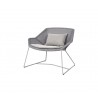 Cane-Line Breeze Lounge Chair - White grey with white cushion  