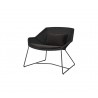 Cane-Line Breeze Lounge Chair - Black with Dark grey cushion  