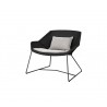 Cane-Line Breeze Lounge Chair - black with white cushion  