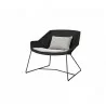 Cane-Line Breeze Lounge Chair - black with white cushion   - Cane-Line Breeze Lounge Chair - black with white cushion  