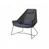 Cane-Line-Breeze-Highback-Chair Black White Blue - Cane-Line-Breeze-Highback-Chair Black White Blue
