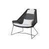 Cane-Line-Breeze-Highback-Chair Black White Cushion