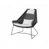 Cane-Line-Breeze-Highback-Chair Black White Cushion - Cane-Line-Breeze-Highback-Chair Black White Cushion