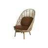 Cane-Line Hive Highback Chair Seat & Back Cushion Umber brown - Cane-Line Hive Highback Chair Seat & Back Cushion Umber brown