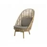 Cane-Line Hive Highback Chair Seat & Back Cushion Taupe - Cane-Line Hive Highback Chair Seat & Back Cushion Taupe
