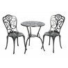 Alfresco Home Triora Cast Aluminum Bistro Set, Blacksmith Finish - 