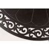  Alfresco Home Bellagio 48" Round Cast Aluminum Gas Fire Pit/Chat Table with Glacier Ice Firebeads - Table Details