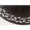  Alfresco Home Bellagio 48" Round Cast Aluminum Gas Fire Pit/Chat Table with Glacier Ice Firebeads - Table Details -  Alfresco Home Bellagio 48" Round Cast Aluminum Gas Fire Pit/Chat Table with Glacier Ice Firebeads - Table Details