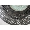 Alfresco Home Margherita 48" Round Cast Aluminum Gas Fire Pit/Chat Table with Glacier Ice Firebeads - Tabletop Detail
