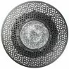 Alfresco Home Margherita 48" Round Cast Aluminum Gas Fire Pit/Chat Table with Glacier Ice Firebeads - Table Top - Alfresco Home Margherita 48" Round Cast Aluminum Gas Fire Pit/Chat Table with Glacier Ice Firebeads - Table Top