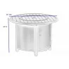 Alfresco Home Bay Ridge 36" Round Gas Fire Pit/Chat Table with Glacier Ice Firebeads - Dimensions - Alfresco Home Bay Ridge 36" Round Gas Fire Pit/Chat Table with Glacier Ice Firebeads - Dimensions
