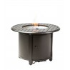 Alfresco Home Bay Ridge 36" Round Gas Fire Pit/Chat Table with Glacier Ice Firebeads - 