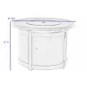 Alfresco Home Alfresco Home Cheyenne 40" Square Gas Fire Pit Chat Table with Glacier Ice Firebeads - Dimensions - Alfresco Home Alfresco Home Cheyenne 40" Square Gas Fire Pit Chat Table with Glacier Ice Firebeads - Dimensions