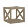 Sunset West X End Table in Coastal Teak - Front Side Angle - Sunset West X End Table in Coastal Teak - Front Side Angle