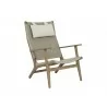 Sunset West Coastal Teak Cushionless Highback Chair - Front Side Angle - Sunset West Coastal Teak Cushionless Highback Chair - Front Side Angle