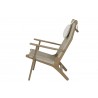 Sunset West Coastal Teak Cushionless Highback Chair - Side Angle