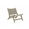 Sunset West Coastal Teak Cushionless Accent Chair - Front Side Angle - Sunset West Coastal Teak Cushionless Accent Chair - Front Side Angle