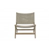 Sunset West Coastal Teak Cushionless Accent Chair - Front Angle