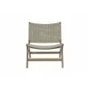 Sunset West Coastal Teak Cushionless Accent Chair - Front Angle - Sunset West Coastal Teak Cushionless Accent Chair - Front Angle