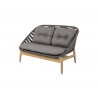 Cane-Line Strington 2-Seater Sofa, W/Teak Frame, Incl. Grey Cane-Line AirTouch Cushions, Cane-Line Soft Rope Image 007