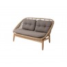 Cane-Line Strington 2-Seater Sofa W/Teak Frame, Incl. Cane-Line AirTouch Cushions, Cane-Line Weave Image 001
