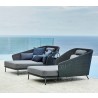 Cane-Line Mega Daybed, Right, Incl. Grey Cushion Set Side view