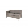 Cane-Line Connect Dining Lounge 2-Seater Sofa, Right Module grey cushion