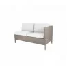 Cane-Line Connect Dining Lounge 2-Seater Sofa, Left Module white cushion - Cane-Line Connect Dining Lounge 2-Seater Sofa, Left Module white cushion