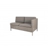 Cane-Line Connect Dining Lounge 2-Seater Sofa, Left Module grey cushion