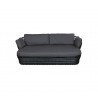 Cane-Line Basket 2-Seater Sofa Graphite Front
