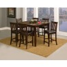  Alpine Furniture Capitola Faux Marble Large Pub Table in Espresso