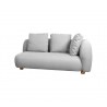 Cane-Line Capture 2-Seater Sofa Left Module Full Set Top VIew Grey