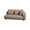 Cane-Line Capture 2-Seater Sofa Left Module Full Set Top VIew Taupe