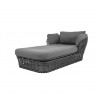 Cane-Line Basket Daybed, Incl. Grey Cane-Line AirTouch Cushion Set 