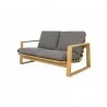 Cane-Line Endless Soft 2-Seater Sofa Incl. Grey Cane-Line Airtouch Cushion Set  Front view - Cane-Line Endless Soft 2-Seater Sofa Incl. Grey Cane-Line Airtouch Cushion Set  Front view